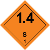 Hazardous Material Handling Labels, 4" L x 4" W, Black on Orange SGQ529 | Doyle's Supply