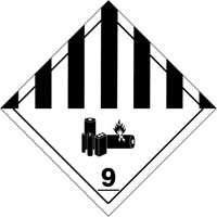 DOT Hazardous Material Handling Labels, 4" L x 4" W, Black on White SGQ530 | Doyle's Supply