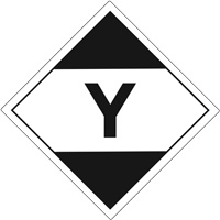 "Y" Limited Quantity Air Shipping Labels, 4" L x 4" W, Black on White SGQ531 | Doyle's Supply