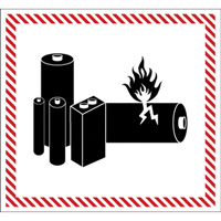 Hazardous Material Handling Labels, 4-1/2" L x 5-1/2" W, Black on Red SGQ532 | Doyle's Supply